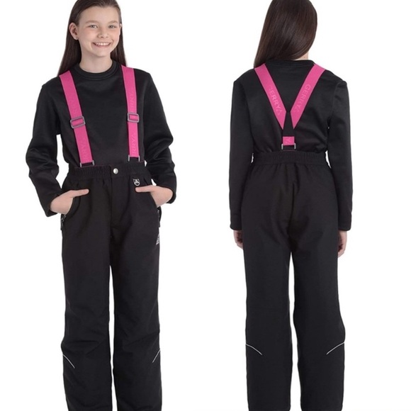 Gerry Black and Pink Snow Pants size 7-8 - Picture 1 of 13